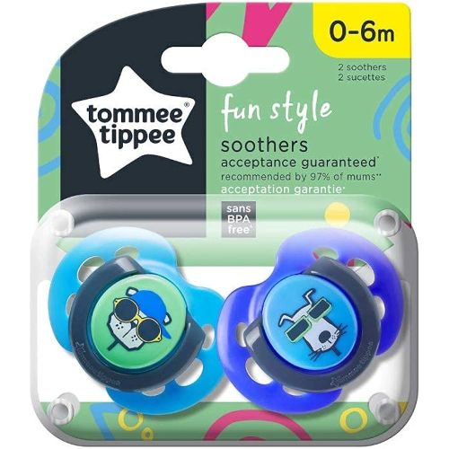 Tommee Tippee Fun Style Soothers Emzik 2'li 0-6 Ay Erkek