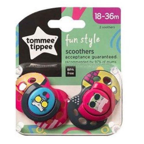 Tommee Tippee Fun Style Emzik 2'li 18-36 Ay Pembe-Siyah