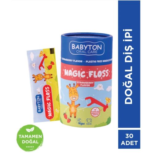 BABYTON Magic Floss Çocuklara Özel Hassas Diş İpi 30 Adet