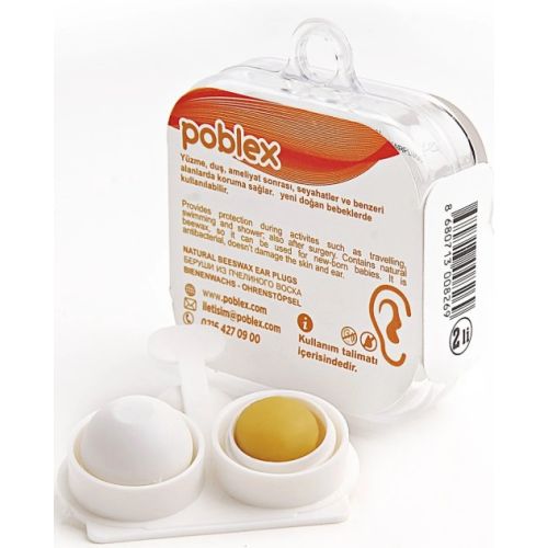 Poblex Naturel Balmumu Kulak Tıkacı 2'li