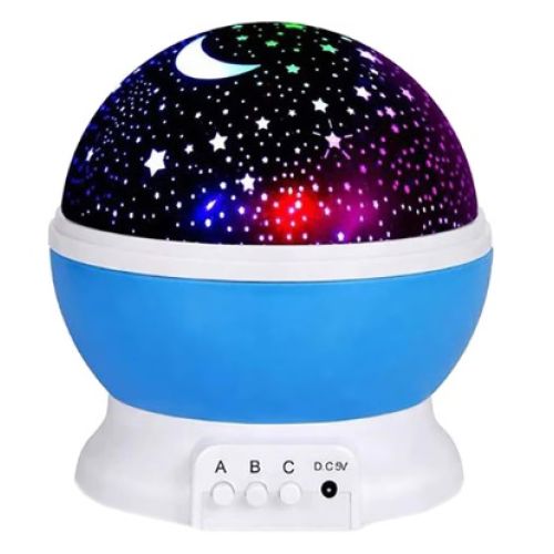 Star Master Dönen Gece Lambası Renkli Yıldızlı Gökyüzü Projeksiyon (Mavi)