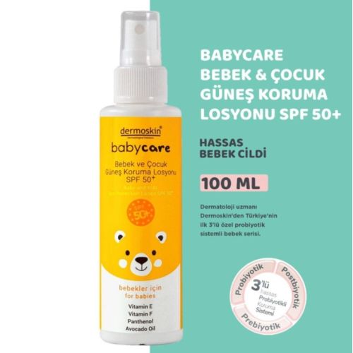 Dermoskin Bebek ve Çocuk Güneş Koruma Losyonu 50+ SPF 100 ml