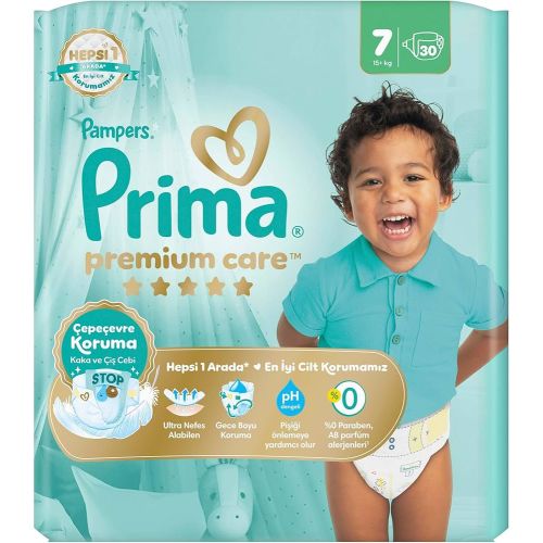 Prima Bebek Bezi Premium Care 7 Numara 30'ıu 15+ Kg Ekonomik Paket