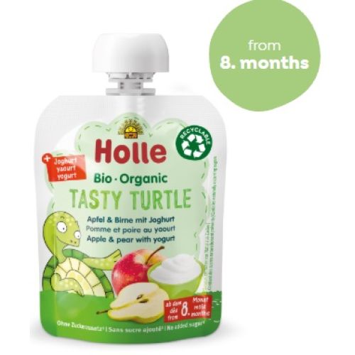 Holle Organik Tasty Turtle (Elma ve Armut) Yoğurt 85 gr 8+ m