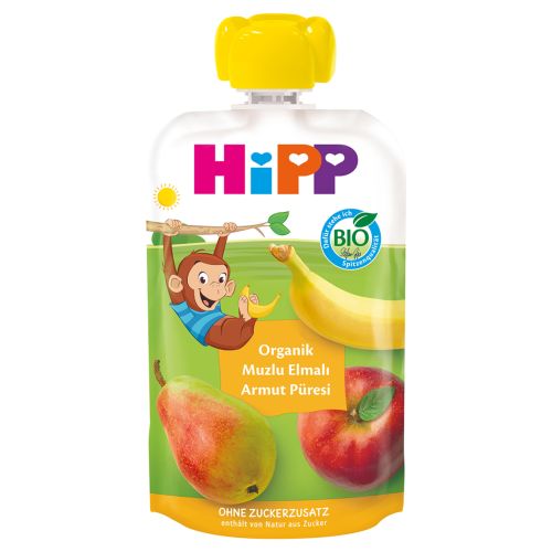 Hipp Organik Muzlu Elmalı Armut Püresi 100 gr