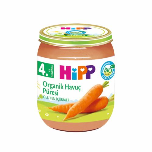 Hipp Organik Havuç Püresi (Gluten İçermez) 4+