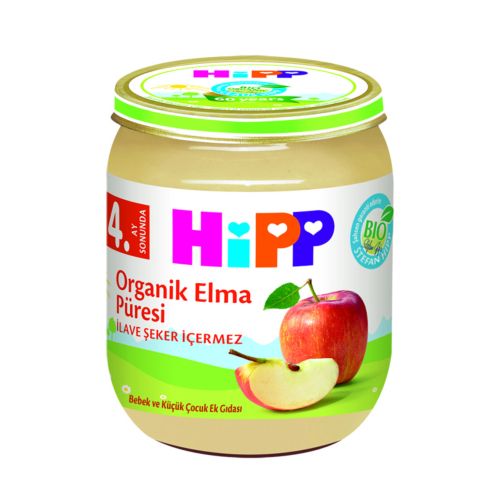 Hipp Organik Elma Püresi (Gluten İçermez) 4+