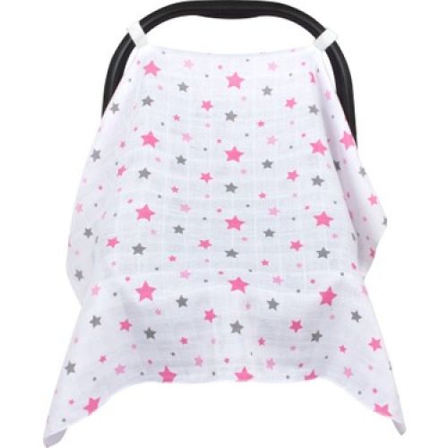 Sevi Bebe  Müslin Ana Kucağı Örtüsü Pembe