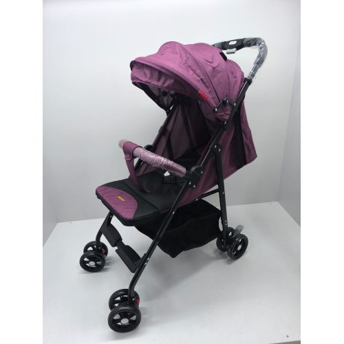 Baston Bebek Arabası Arkası Tam Yatar Mor