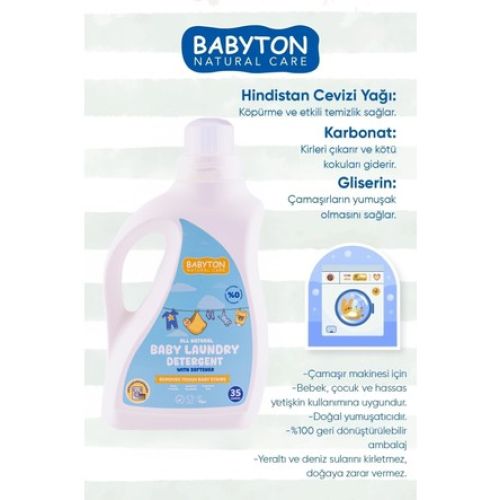 Babyton Doğal Bebek Çamaşır Deterjanı 1000 ml
