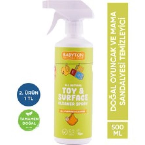 Babyton Doğal Oyuncak ve Mama Sandalyesi Temizleyici Sprey 500 ml