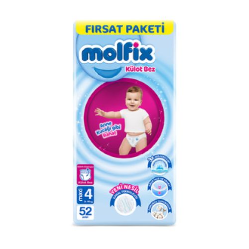 Molfix Külot Bez Fırsat Paketi Medium 4 numara 52 li (9-14kg)