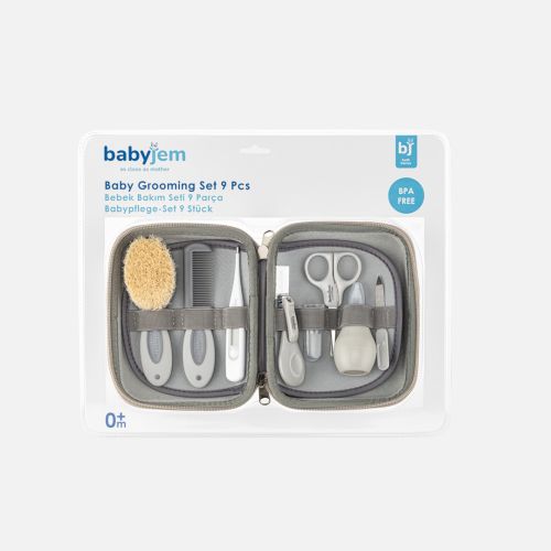 Babyjem Bebek Tırnak ve Bakım Seti 9 lu Gri Set
