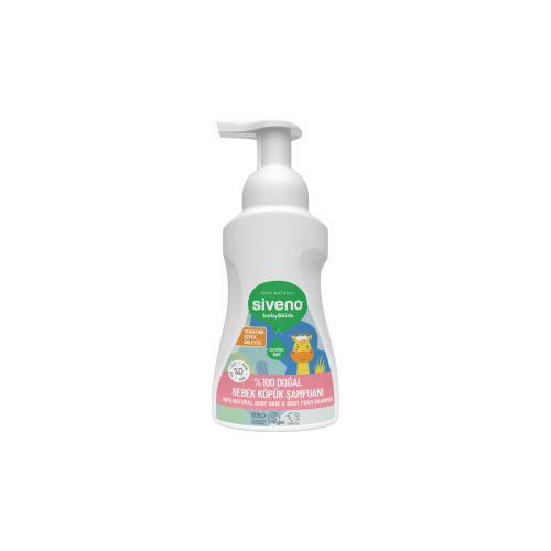 SİVENO Doğal Bebek Köpük Şampuanı Yenidoğan Saç ve Vücut İçin Nemlendirici Şampuan 250ml