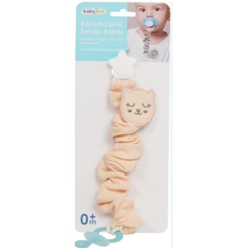 Babyjem Bürümcüklü Emzik Askısı Somon