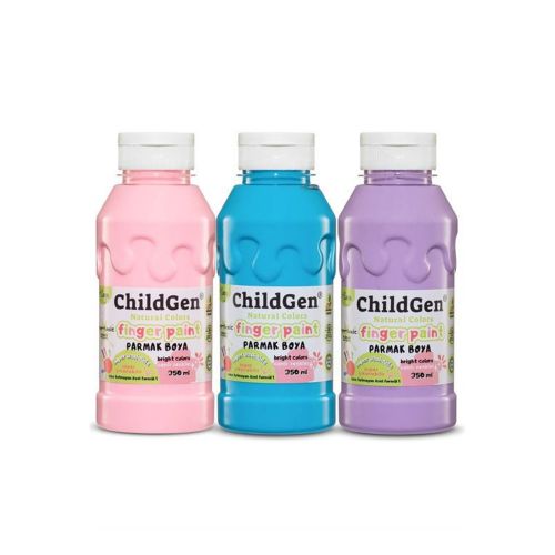 ChildGen Süper Yıkanabilir 3'lü Parmak Boya Pastel Set  (3X350ML)