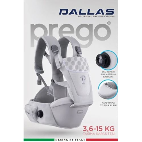 Prego Dallas Bel Destekli Anatomik Kanguru