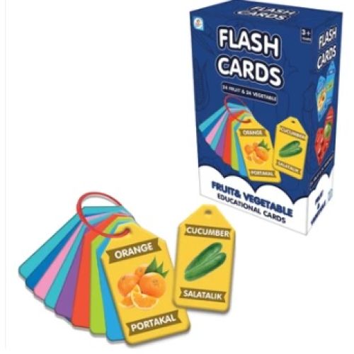 FLASH KARTLAR İNGİLİZCE&TÜRKÇE MEYVE&SEBZE
