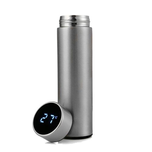 Isı Göstergeli Dijital Termos Gümüş 480 ML.