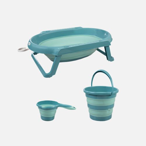 Babyjem 3'lü Katlanır Küvet Banyo Seti Mavi