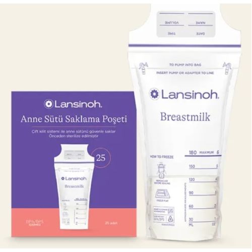 Lansinoh süt saklama poşeti 25'li