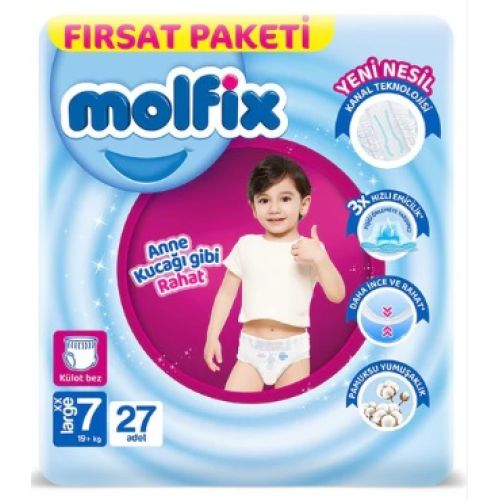 Molfix Külot Bez Fırsat Paketi Külot Bez 7 Numara XXL 27'lİ (19+kg)