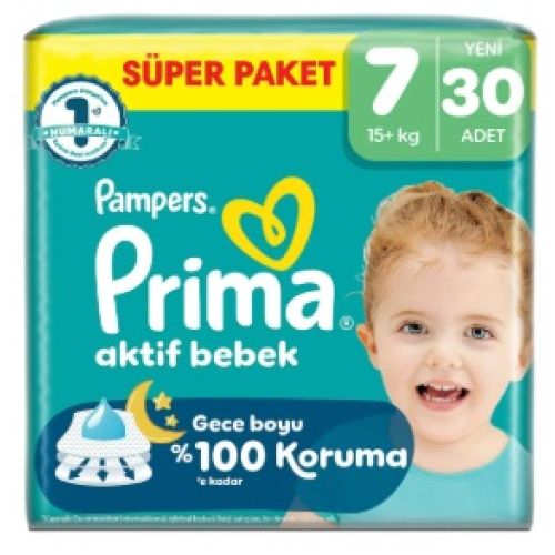 Prima Bebek Bezi Aktif Bebek 7 Beden, 30Adet