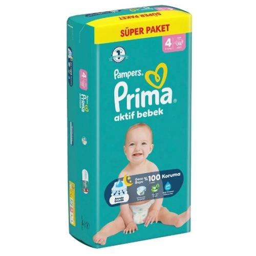 Prima Bebek Bezi Aktif Bebek 7 Beden, 52Adet