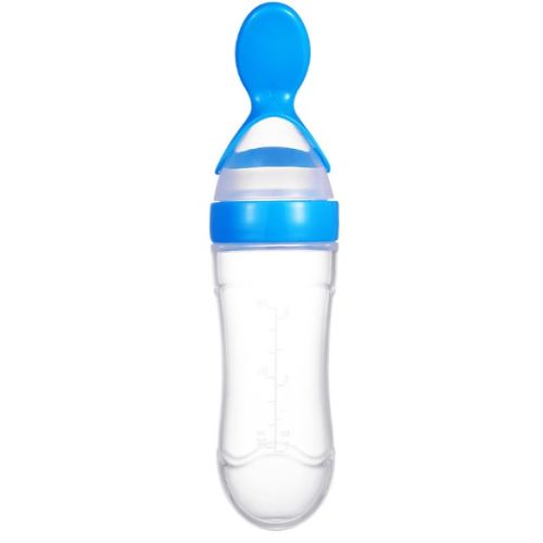 Sıkma Mama Kaşığı Mavi