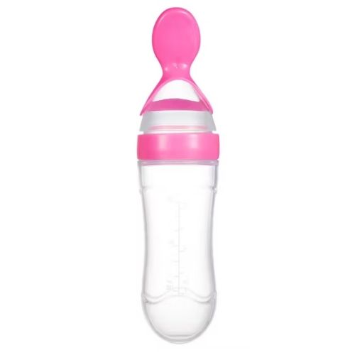 Sıkma Mama Kaşığı Pembe