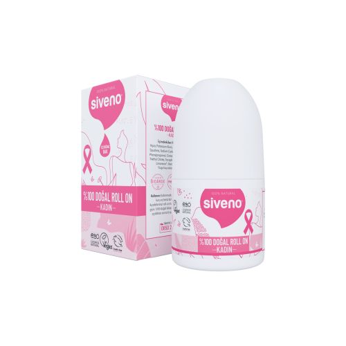 SİVENO Doğal Roll-On Kadın Deodorant Ter Kokusu Önleyici Bitkisel Leke Bırakmayan Vegan 50ml