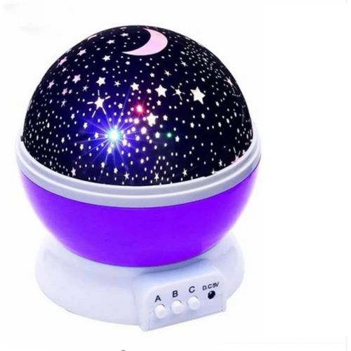 Star Master Dönen Gece Lambası Renkli Yıldızlı Gökyüzü Projeksiyon (Mor)