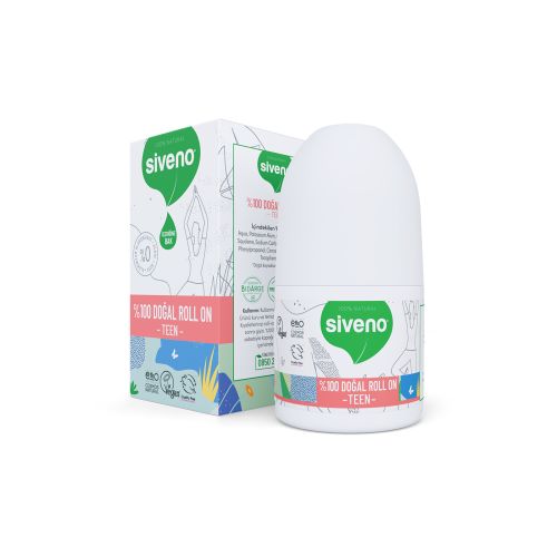 SİVENO Doğal Roll-On Teen Genç Deodorant Ter Kokusu Önleyici Bitkisel Lekesiz Vegan 50ml