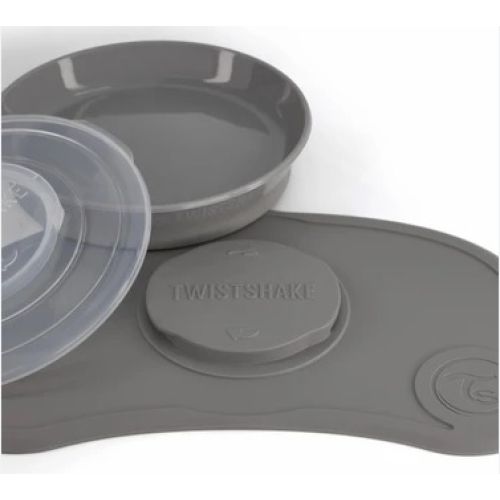 TWISTSHAKE MATLI ÇEVİRİP ÇIKABİLEN KAPAKLI TABAK GRİ