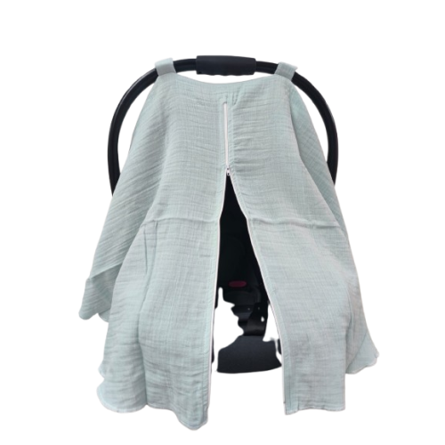 Moje Müslin Puset Örtüsü Fermuarlı - Yeşil