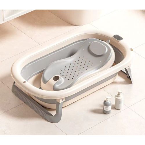 Katlanabilir Termometreli ( Dijital Sıcaklık ölçer) Yıkama Aparatlı  Bebek Küveti