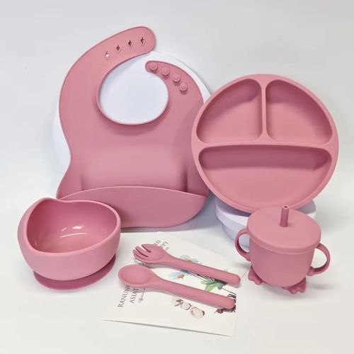 Silikon Beslenme Seti Rose