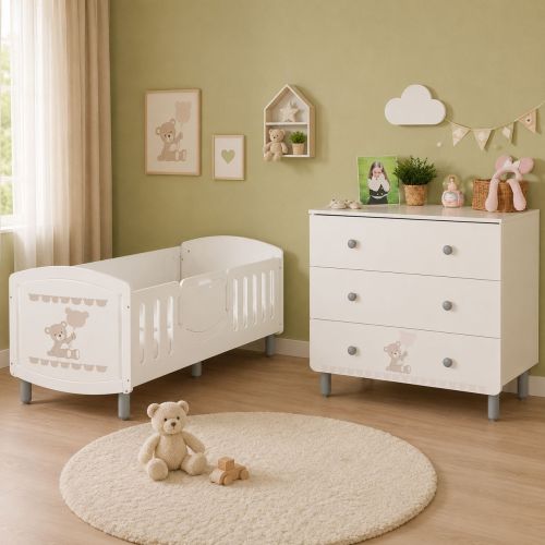 MELTEM SWEET MONTESSORİ 90X190 BEAR + ŞİFONYER + ŞİLTE SET