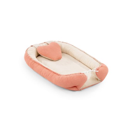 Moje Waffle Baby nest Anne Yanı Bebek Yuvası Somon