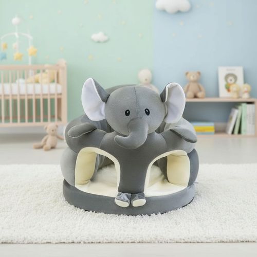 Toddler's Oturma Minderi Kahverengi Fil Gri
