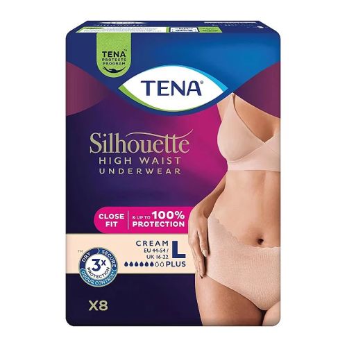 TENA Silhouette Plus Yüksek Bel Pantolon Krem (L) Büyük 8 adet