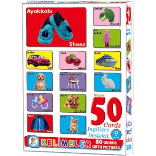 Laço Resimlerle Eğitici Kelime Kartları 50 Parça