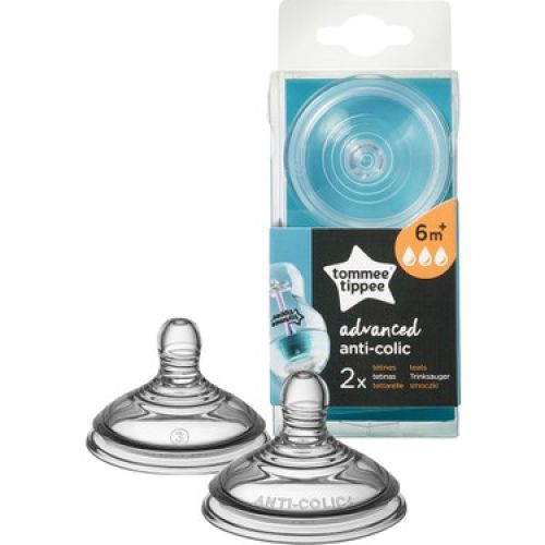 Tommee Tippee Biberon Emziği Anticolic Biberon Emziği 2'li 6 Ay+