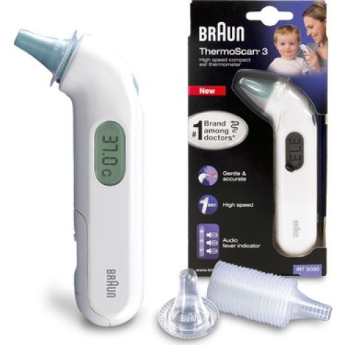 Braun Thermoscan 3 IRT3030 Kulaktan Ateş Ölçer + 21 Adet Başlık