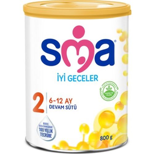 SMA İyi Geceler 2 Numara 6-12 Ay Bebek Sütü 800 gr.