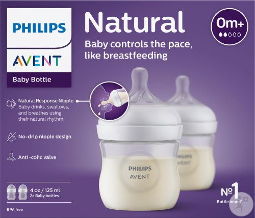 Philips Avent Natural Response Pp 2'li Biberon Seti, 125ML, 0+ Ay,doğal Tepkili Biberon Emziği