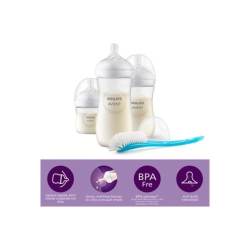 Philips Avent Natural Response Yenidoğan Hediye Seti, Doğal Tepkili Biberon Emziği
