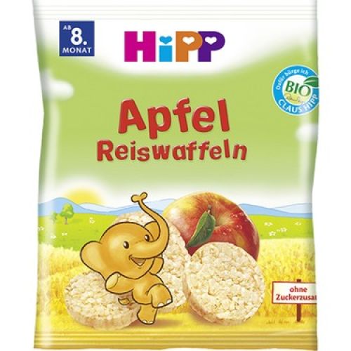Hipp Organik Pirinçli Elmalı Bebek Gofreti 30 gr 8+