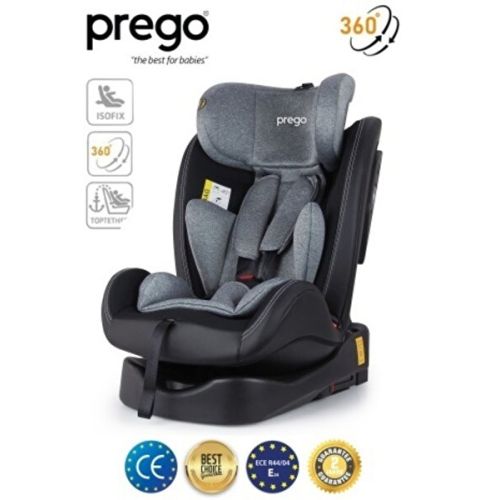 Prego Strongfix 0-36 Kg Dönerli Isofixli Oto Koltuk Collection Gri