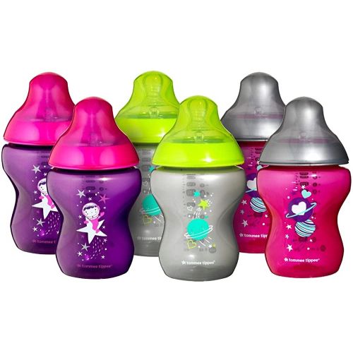 Tommee Tippee Closer to Nature  Kız Biberon Seti - Yavaş Akış - 6 Adetx260ml